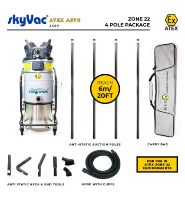 skyVac Atex Safety Vacuum for Zone 22 / 4 Pole Package / 240V