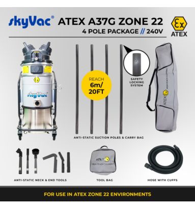 skyVac™ ATEX A37G Vacuum System With NEW Safety Locking Suction Poles