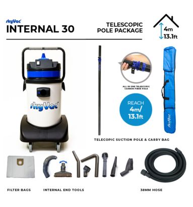 Internal 30 with 4M telescopic suction pole 